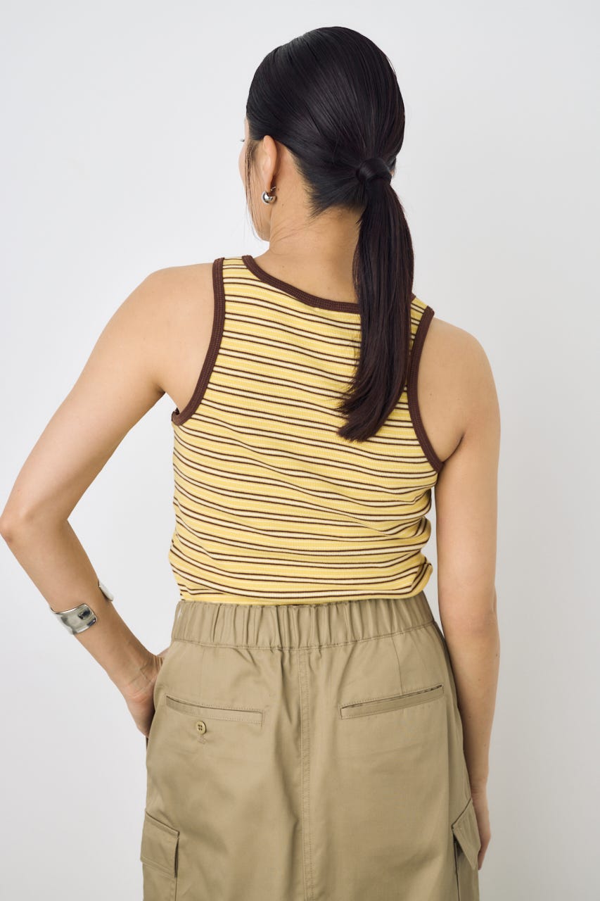 【Dickies（R）×AZUL】ヘンリーネックタンクトップ 柄YEL FREE