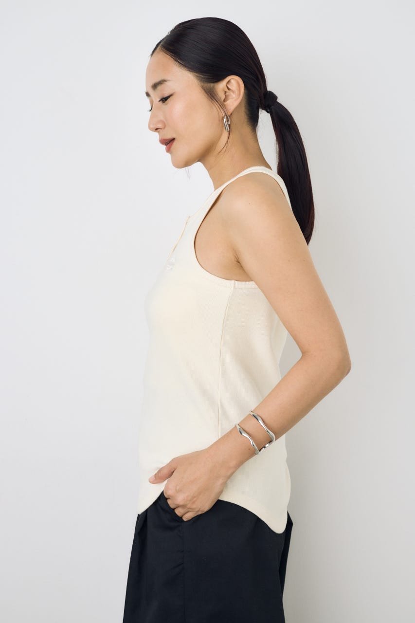 【Dickies（R）×AZUL】ヘンリーネックタンクトップ O/WHT FREE