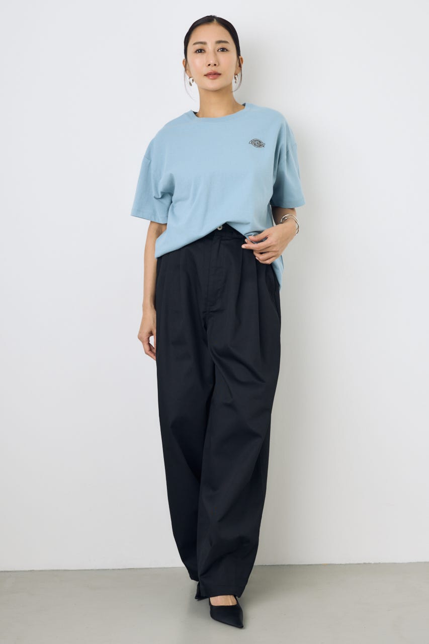 【Dickies（R）×AZUL】ワンポイントTee BLU S