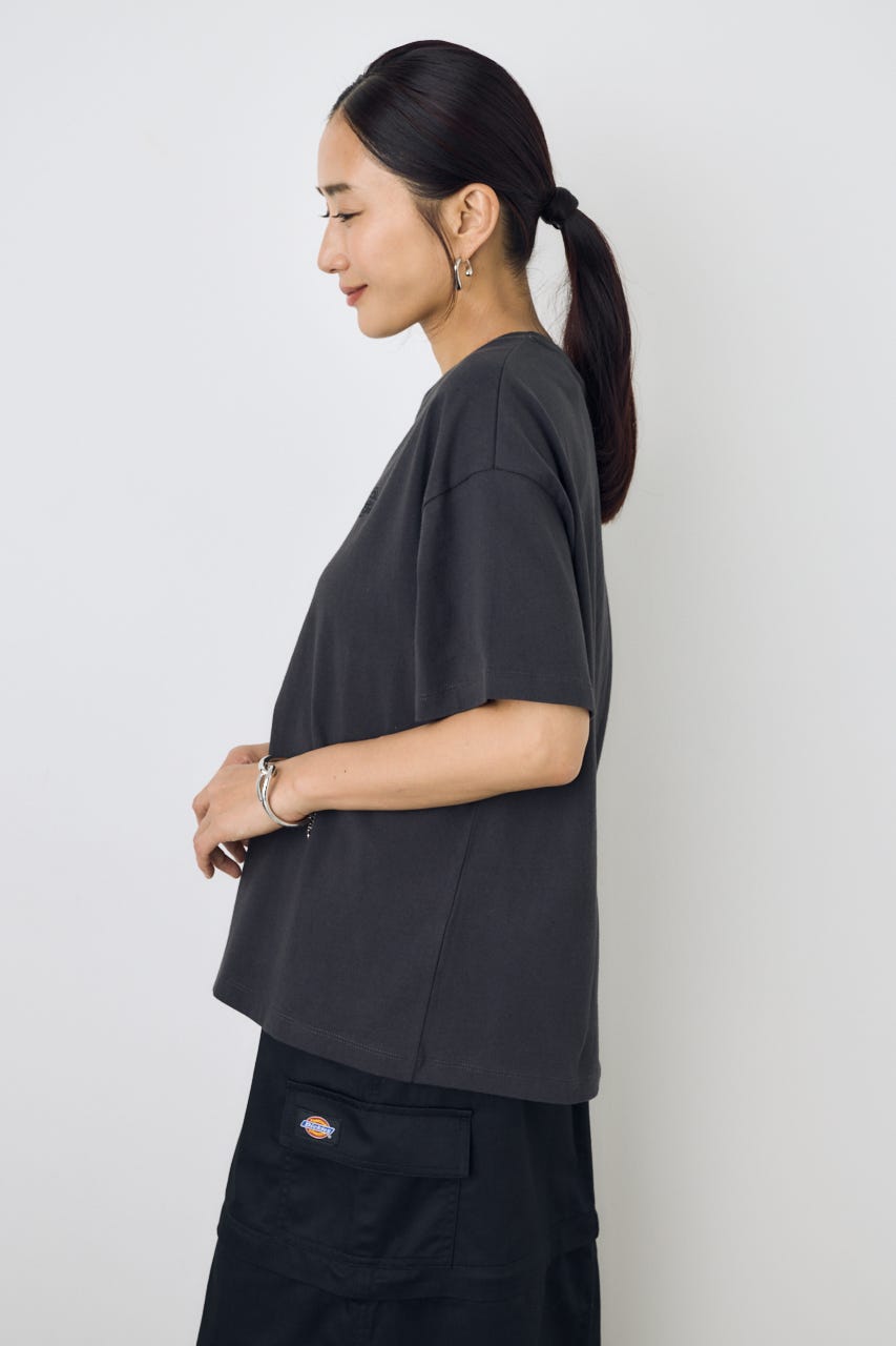 【Dickies（R）×AZUL】ワンポイントTee C.GRY S