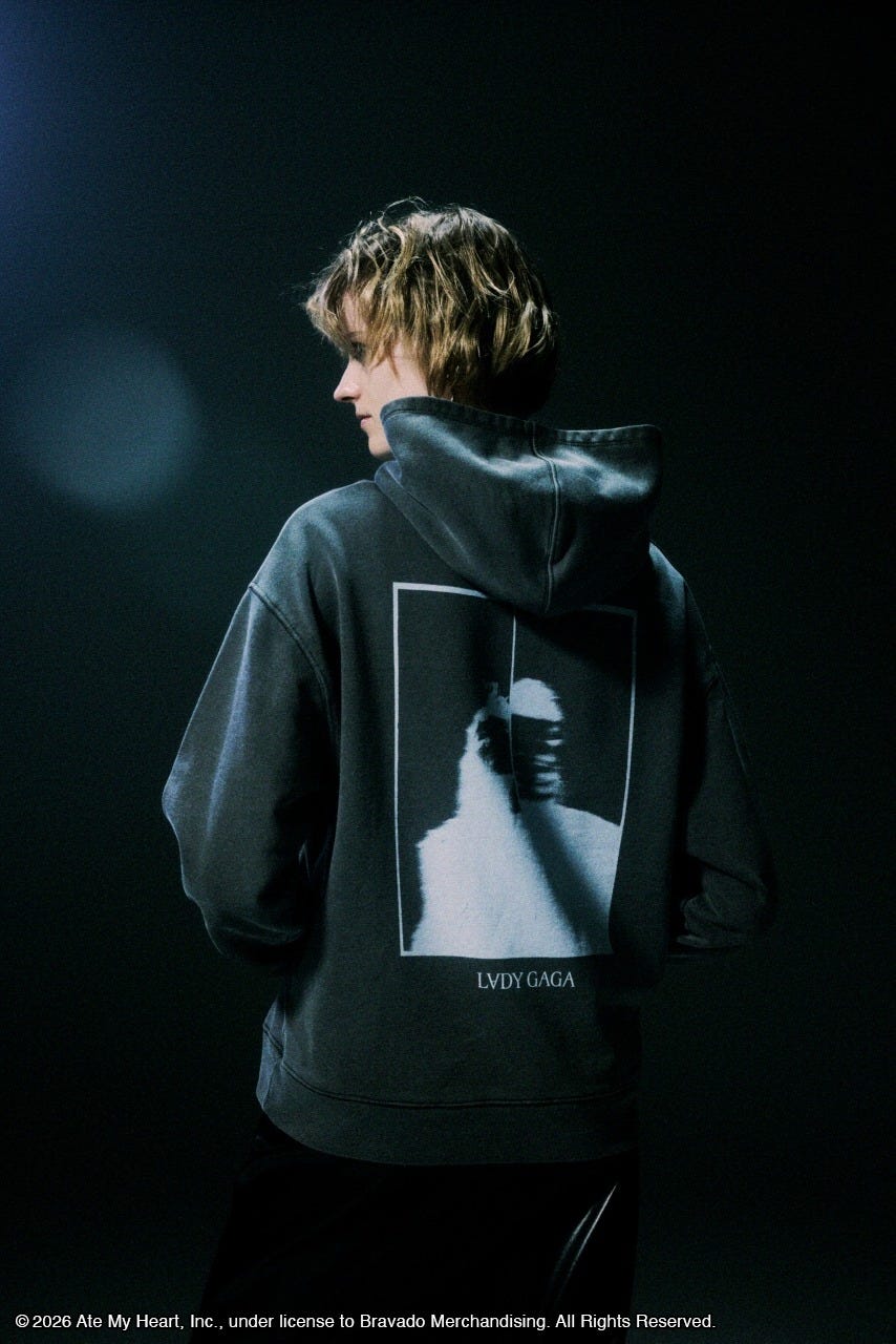 【LADY GAGA】フレンチテリーフーディー L/BLK L