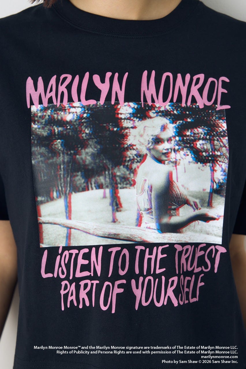 【MARILYN MONROE / AZUL】ポップフォトT BLK M