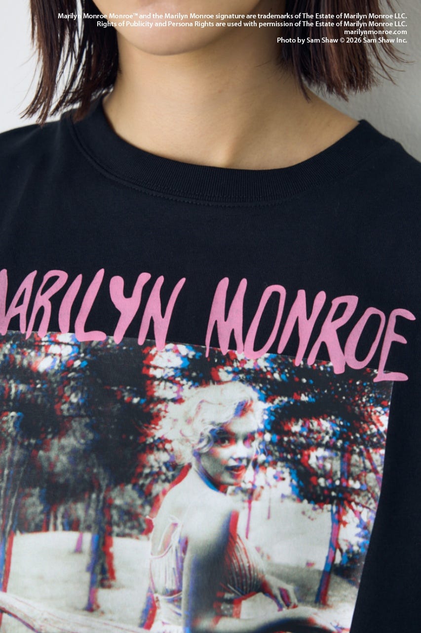 【MARILYN MONROE / AZUL】ポップフォトT BLK M