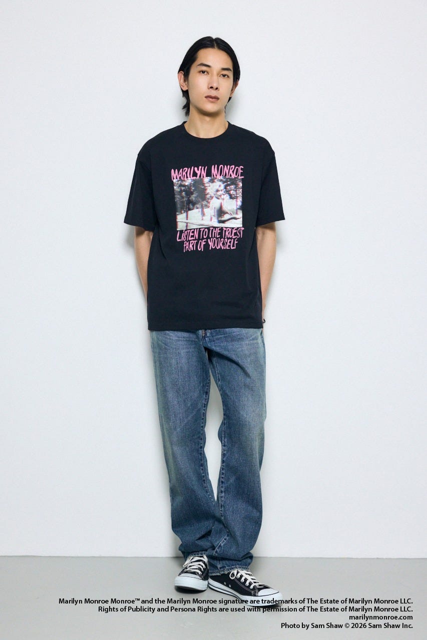 【MARILYN MONROE / AZUL】ポップフォトT BLK M