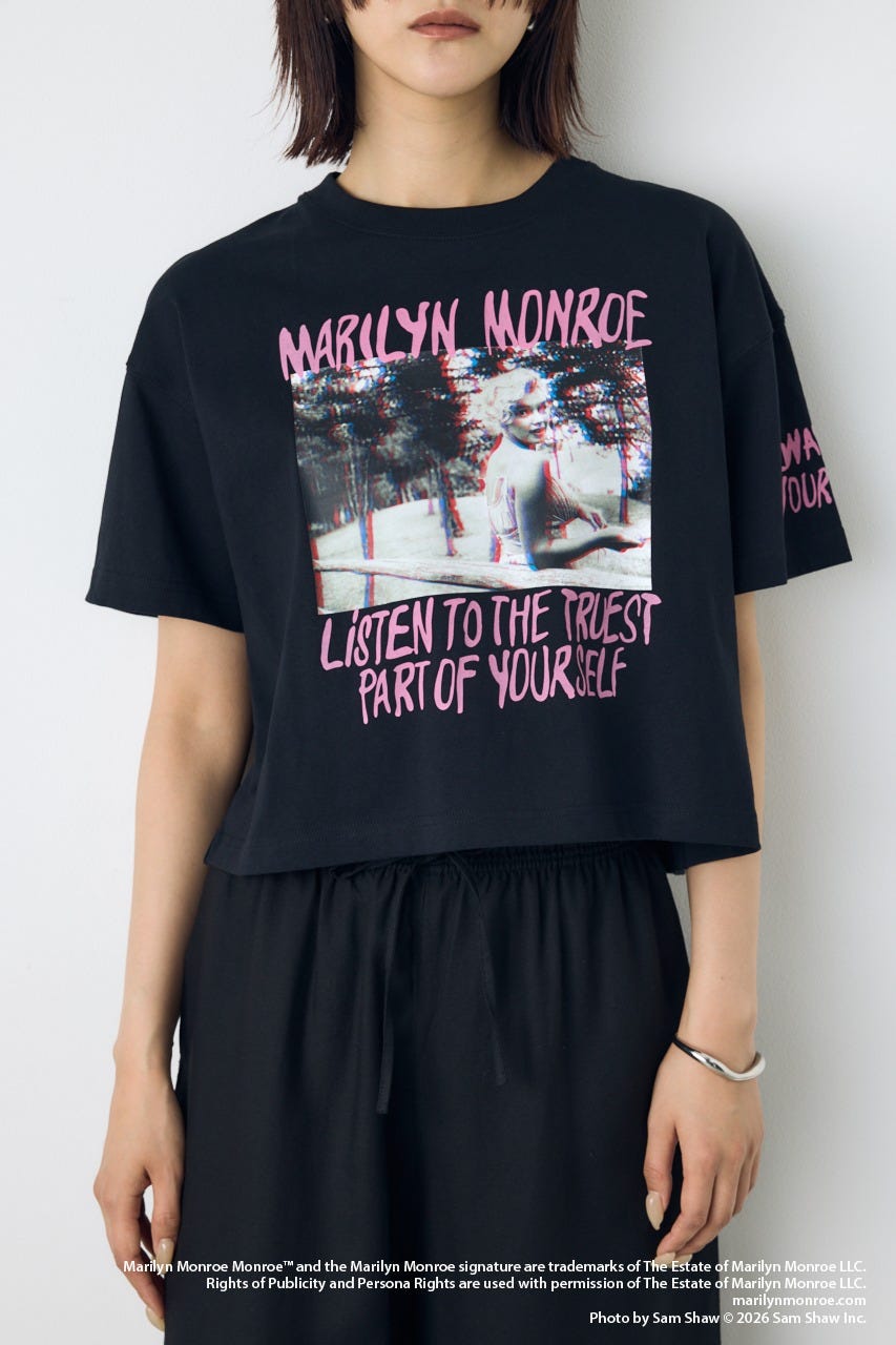 【MARILYN MONROE / AZUL】ポップフォトT BLK M