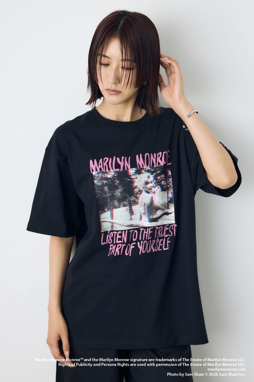 【MARILYN MONROE / AZUL】ポップフォトT BLK M