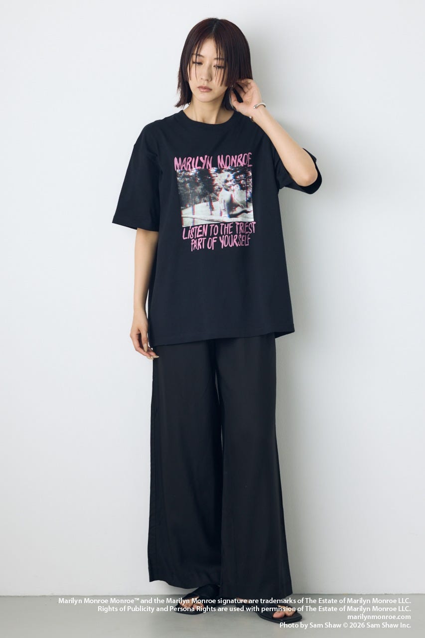 【MARILYN MONROE / AZUL】ポップフォトT BLK M