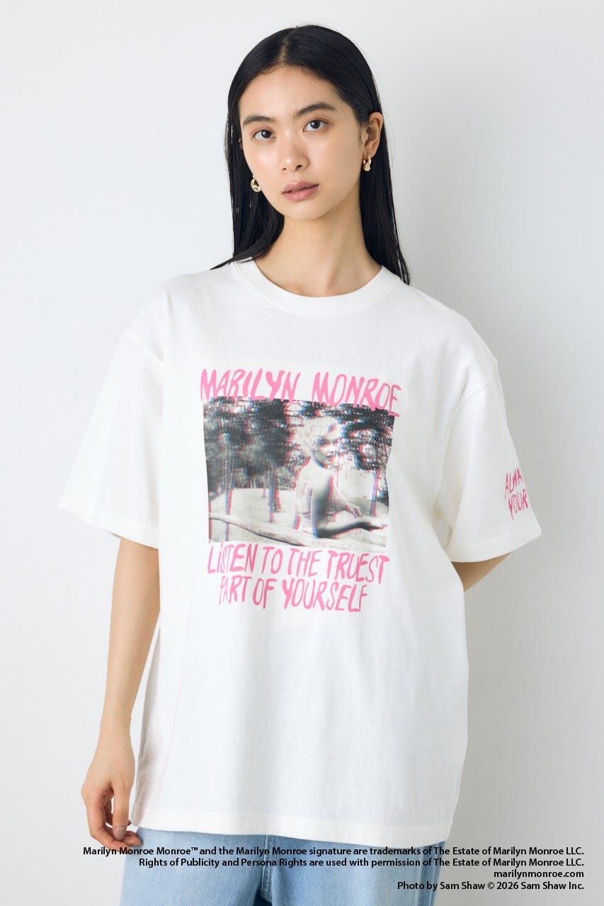 【MARILYN MONROE / AZUL】ポップフォトT O/WHT L