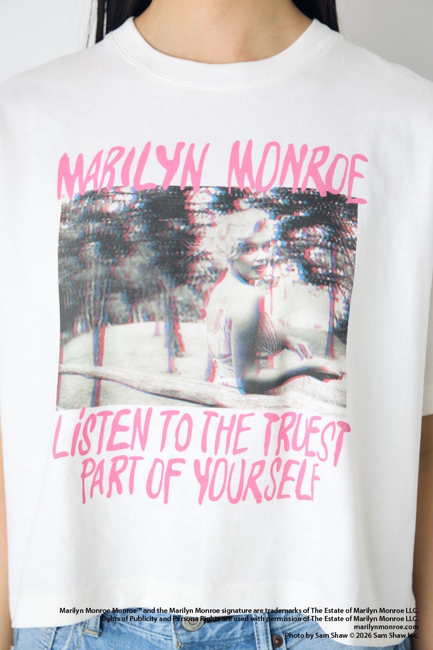 【MARILYN MONROE / AZUL】ポップフォトT O/WHT L
