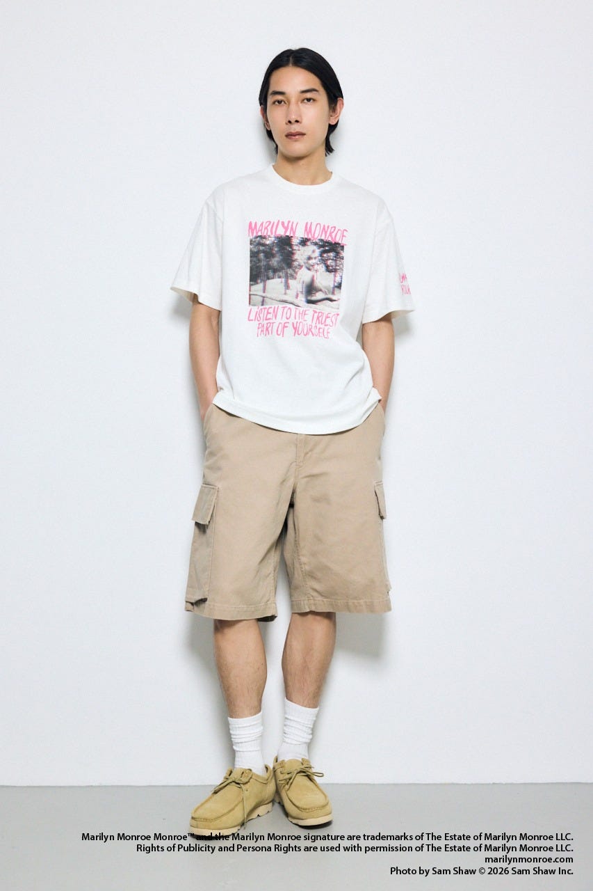 【MARILYN MONROE / AZUL】ポップフォトT O/WHT L