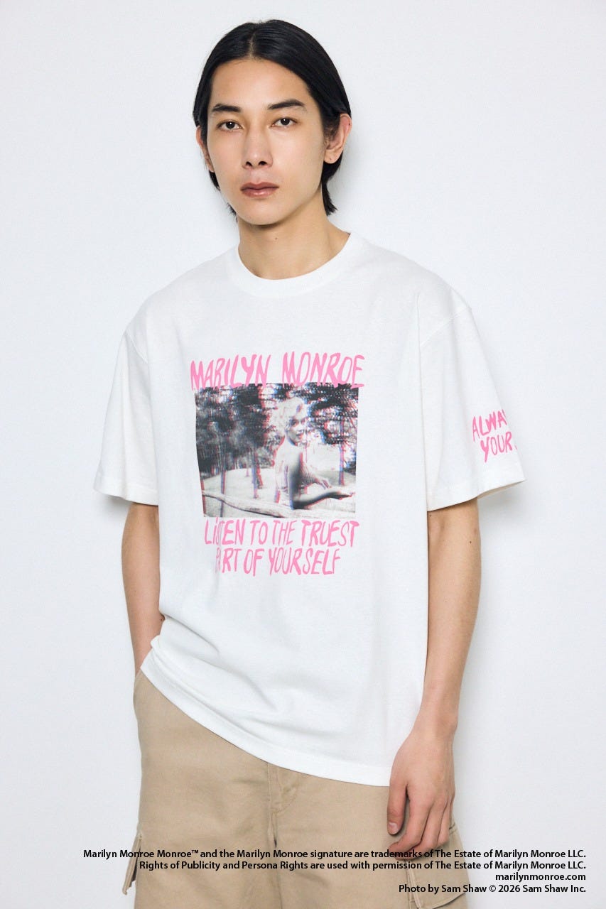 【MARILYN MONROE / AZUL】ポップフォトT O/WHT L