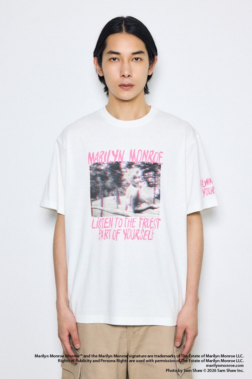 【MARILYN MONROE / AZUL】ポップフォトT O/WHT L
