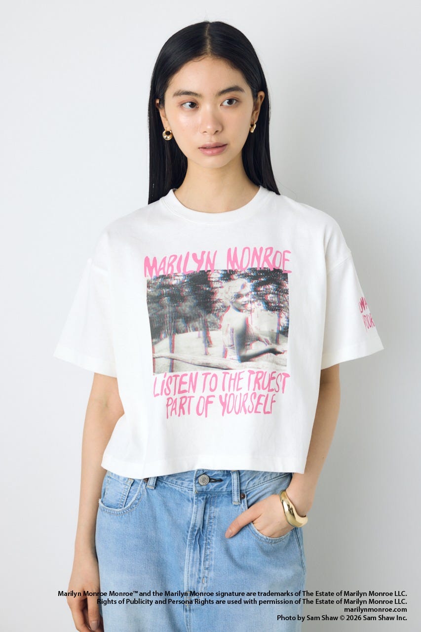 【MARILYN MONROE / AZUL】ポップフォトT O/WHT L