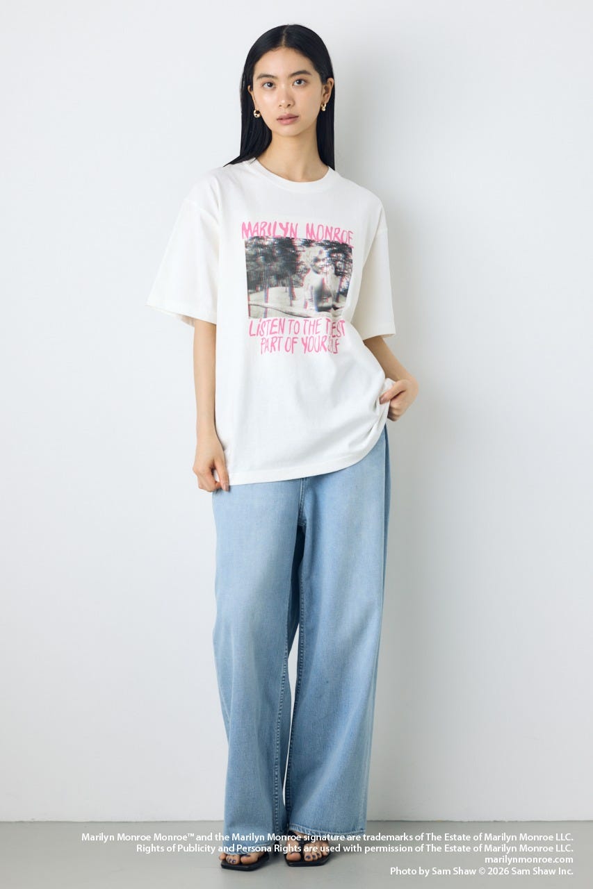【MARILYN MONROE / AZUL】ポップフォトT O/WHT L
