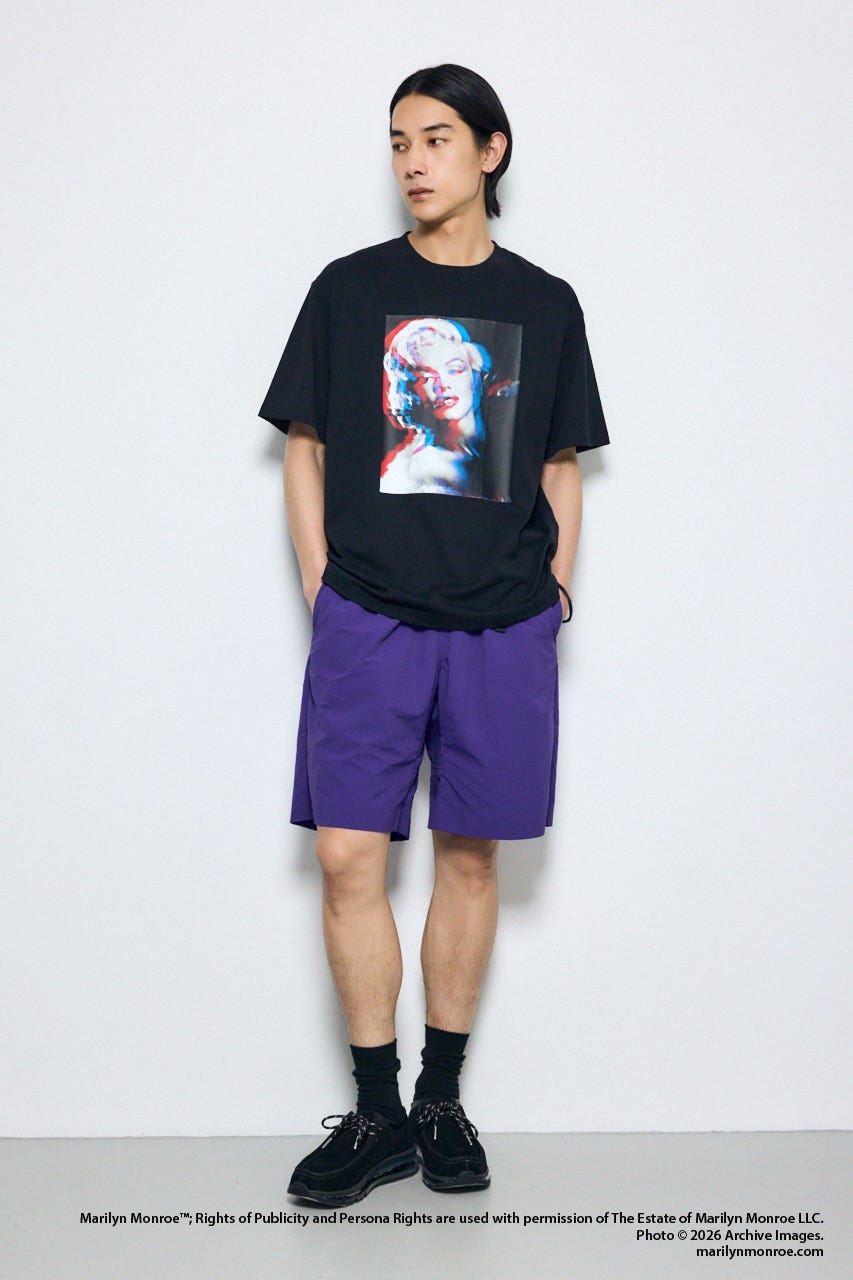 【MARILYN MONROE / AZUL】モノトーンフォトT BLK M