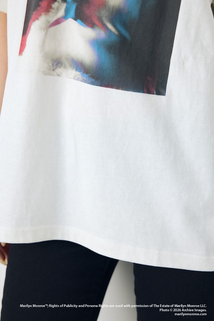 【MARILYN MONROE / AZUL】モノトーンフォトT O/WHT L