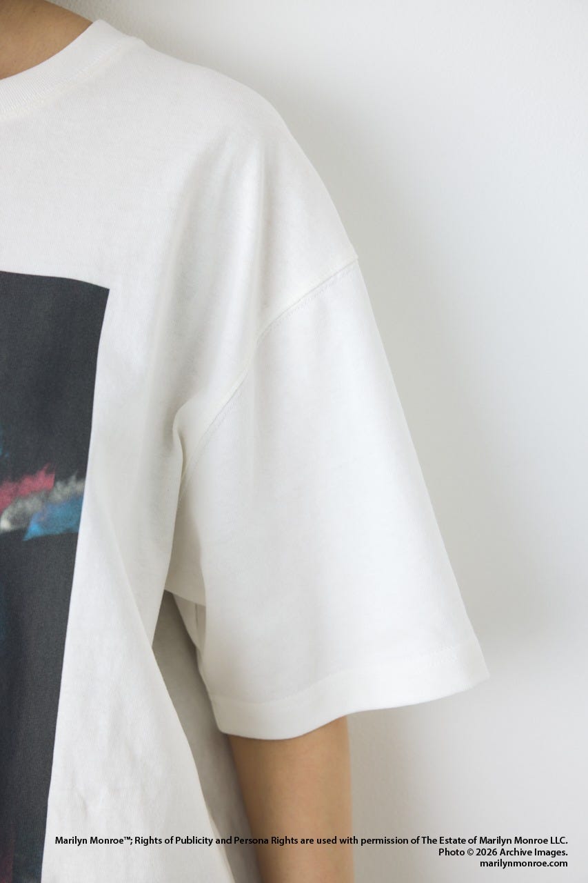 【MARILYN MONROE / AZUL】モノトーンフォトT O/WHT L