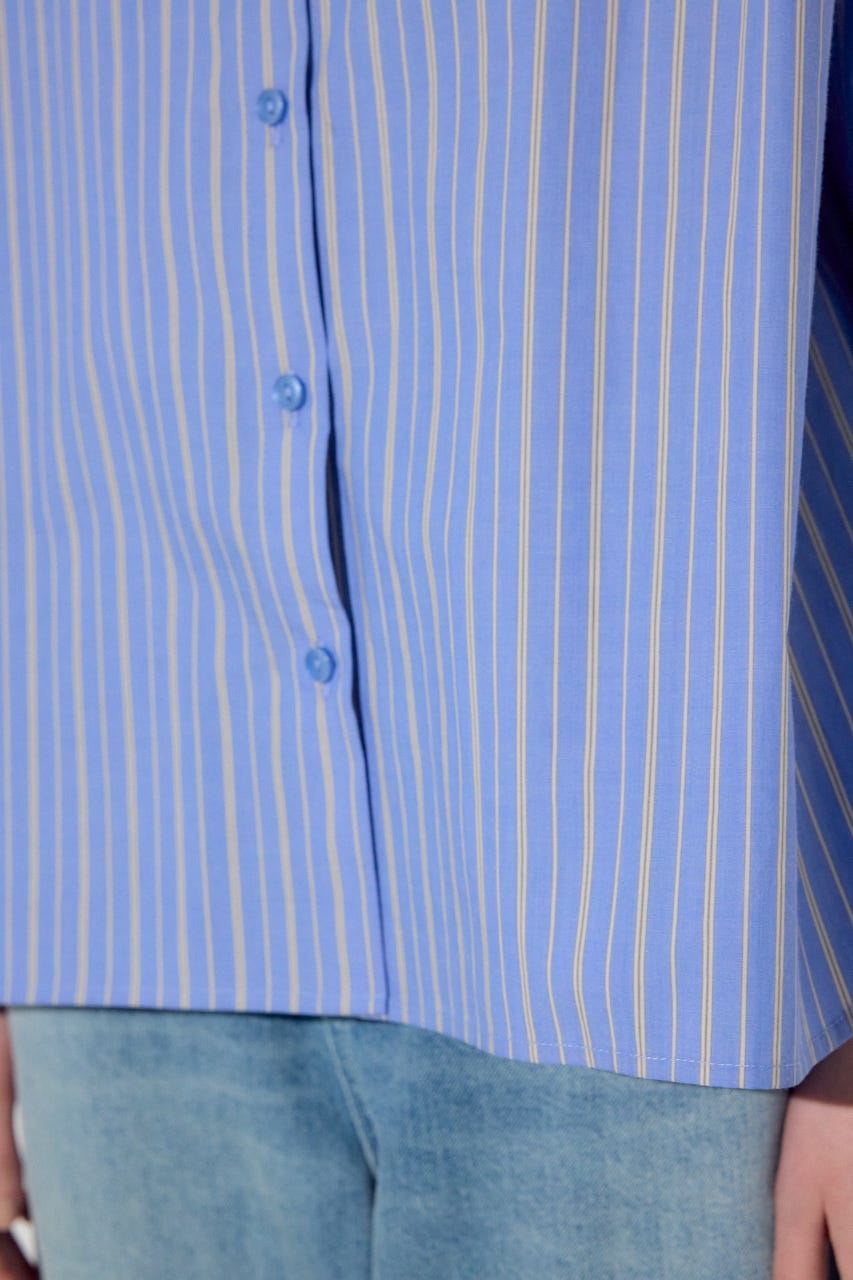 レギュラーカラーアソートシャツ 柄BLU FREE