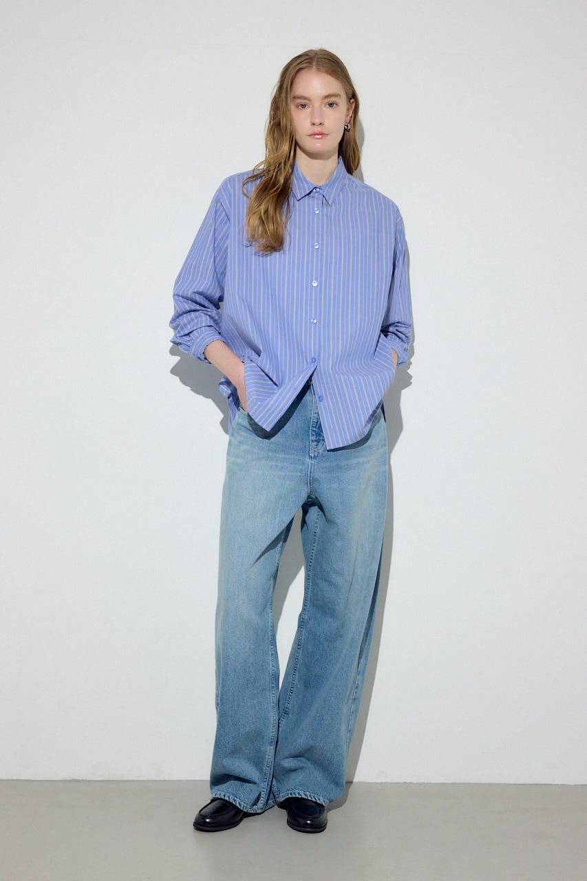 レギュラーカラーアソートシャツ 柄BLU FREE