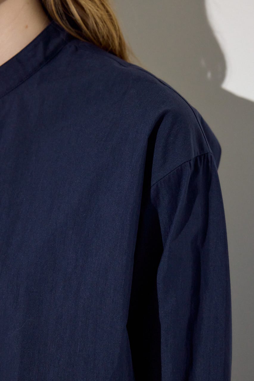 レイヤードバンドカラーシャツ NVY FREE