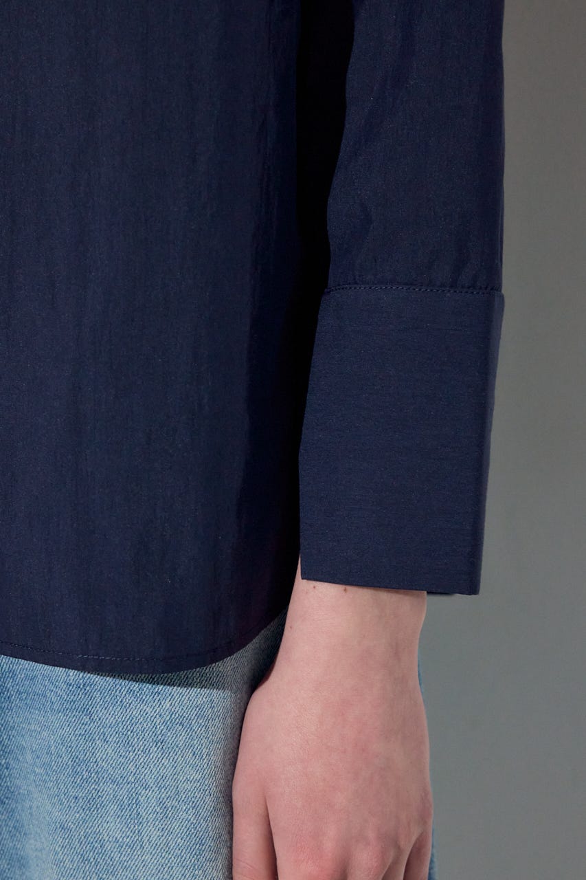 レイヤードバンドカラーシャツ NVY FREE