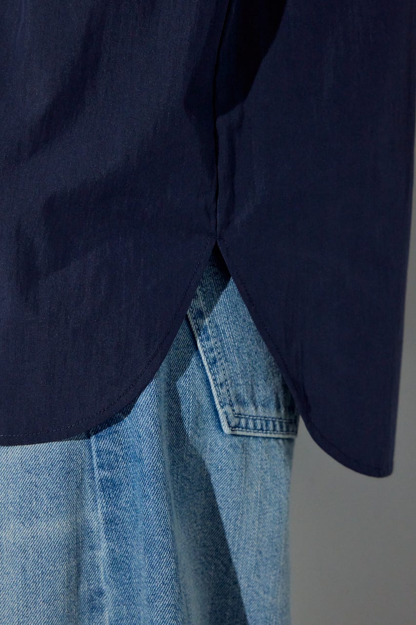 レイヤードバンドカラーシャツ NVY FREE