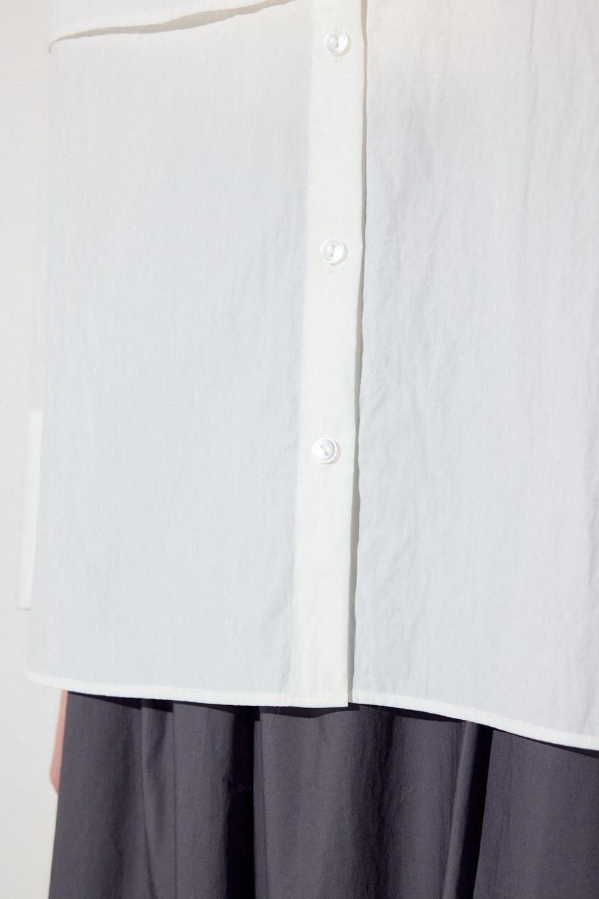 レイヤードバンドカラーシャツ O/WHT FREE