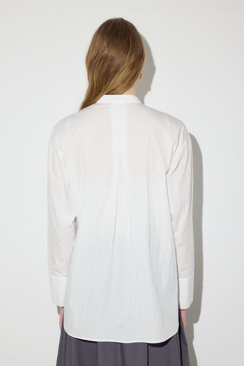 レイヤードバンドカラーシャツ O/WHT FREE