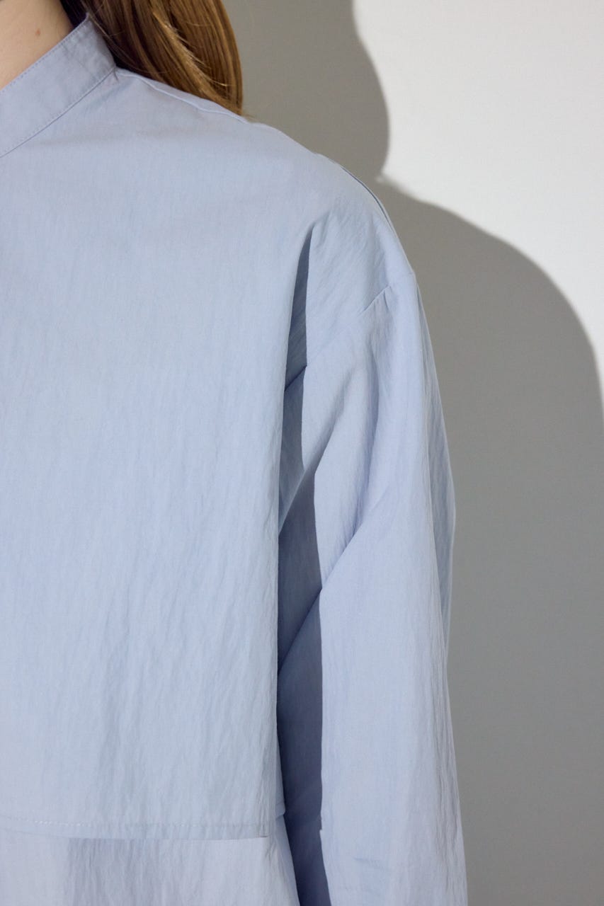 レイヤードバンドカラーシャツ SAX FREE