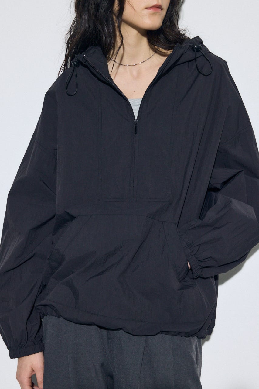 【SS先行アイテム】ナイロンアノラックパーカー BLK FREE