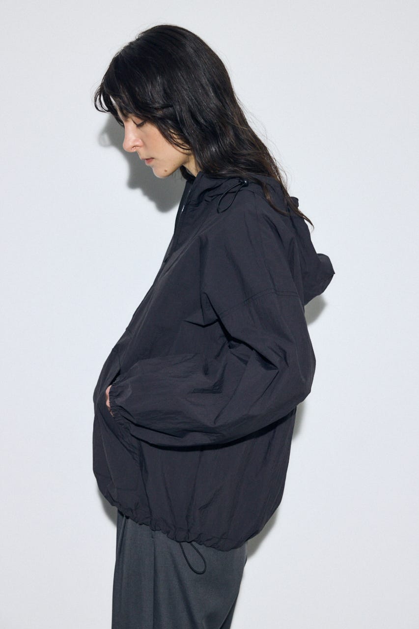 【SS先行アイテム】ナイロンアノラックパーカー BLK FREE