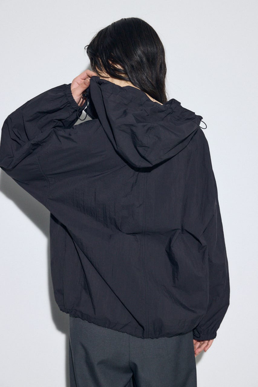 【SS先行アイテム】ナイロンアノラックパーカー BLK FREE