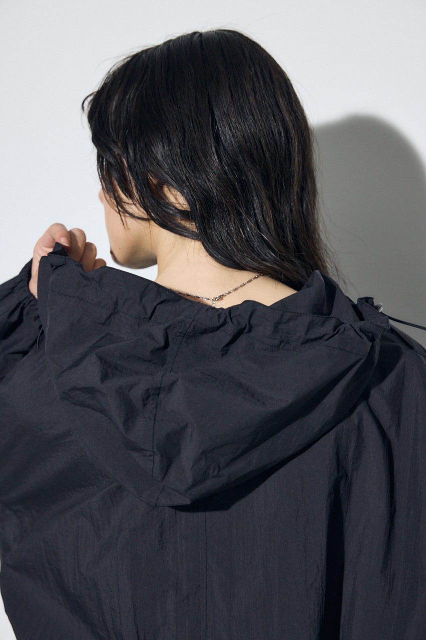 【SS先行アイテム】ナイロンアノラックパーカー BLK FREE
