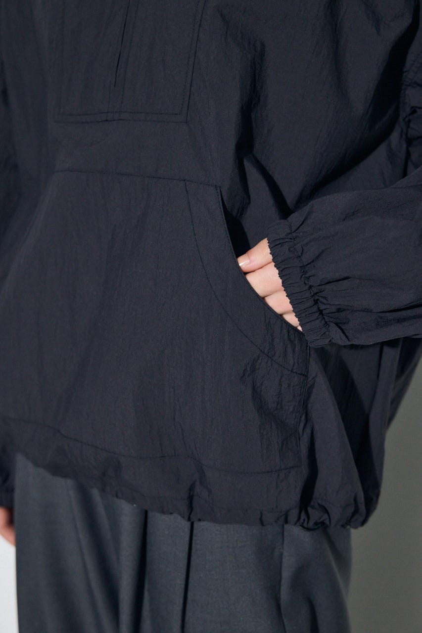 【SS先行アイテム】ナイロンアノラックパーカー BLK FREE