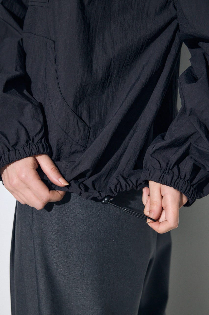 【SS先行アイテム】ナイロンアノラックパーカー BLK FREE