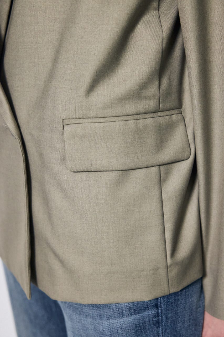 【SS先行アイテム】ルーズテーラードジャケット BEG M