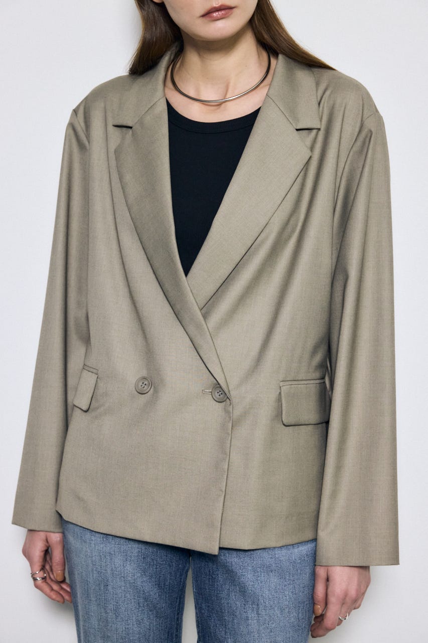 【SS先行アイテム】ルーズテーラードジャケット BEG M