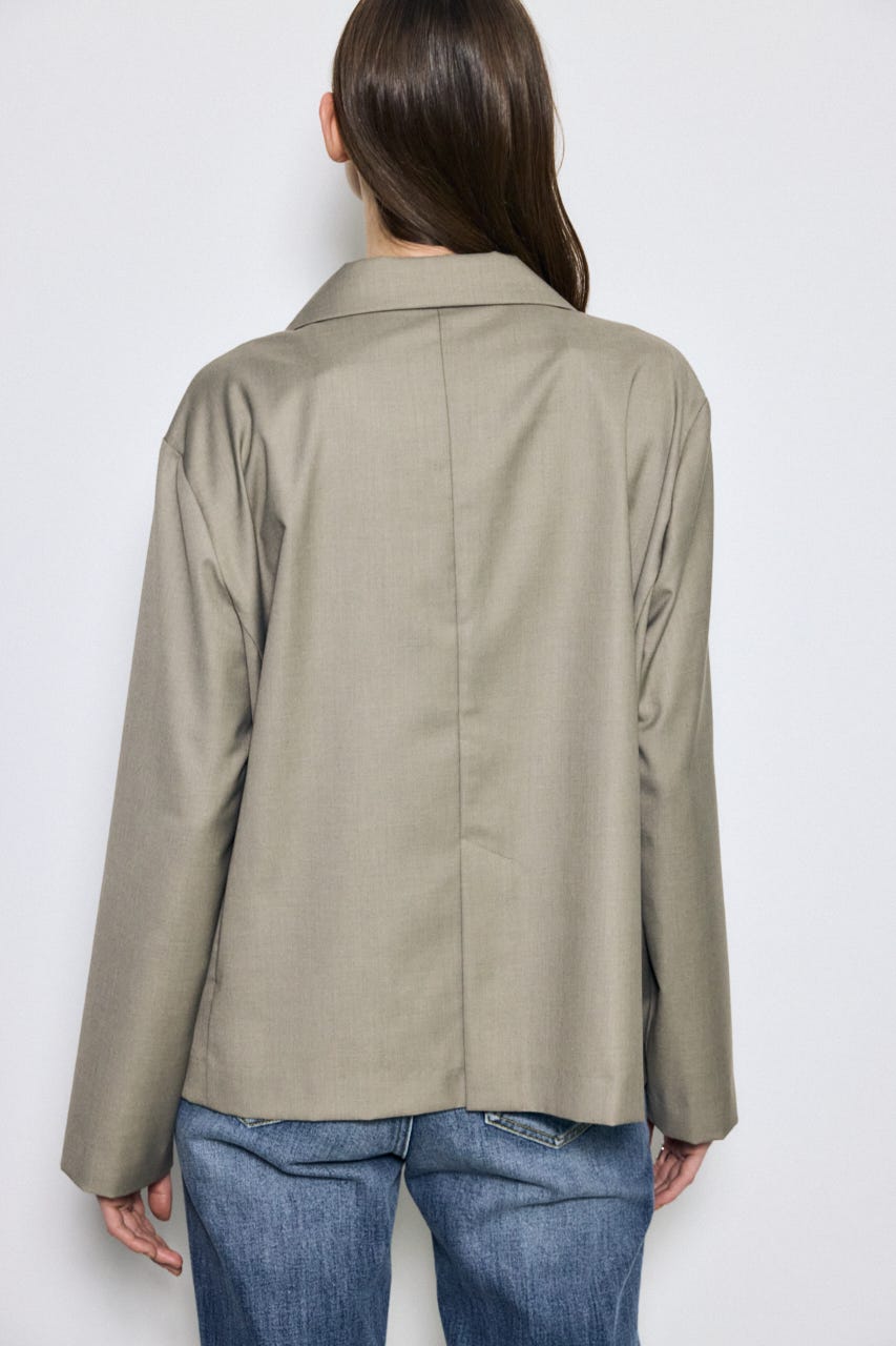 【SS先行アイテム】ルーズテーラードジャケット BEG M