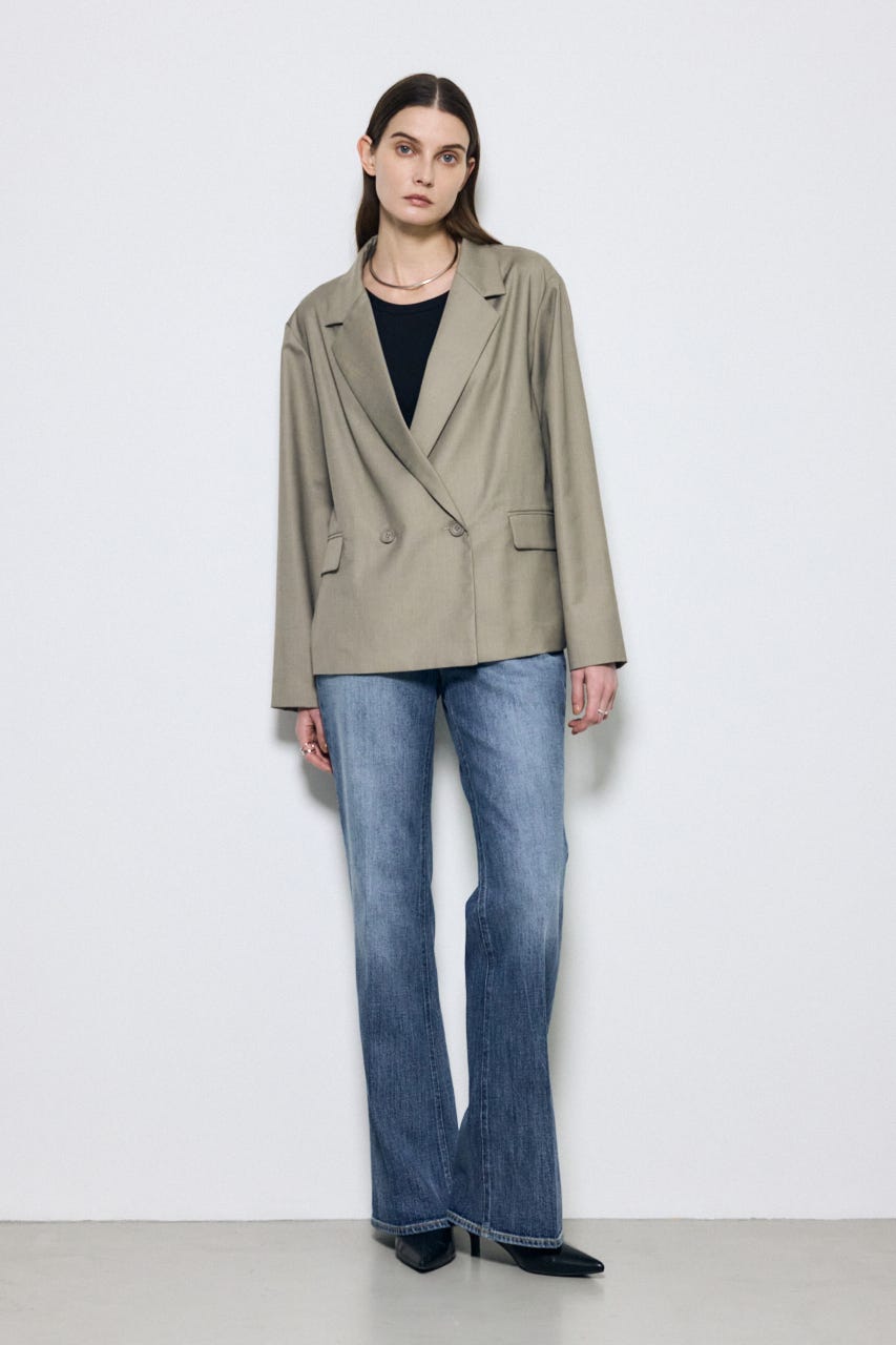 【SS先行アイテム】ルーズテーラードジャケット BEG M