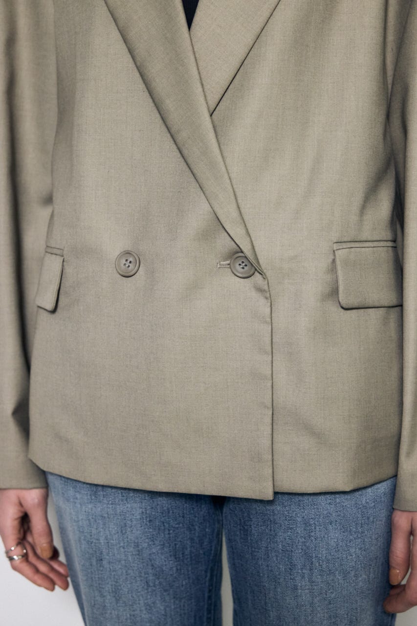 【SS先行アイテム】ルーズテーラードジャケット BEG M