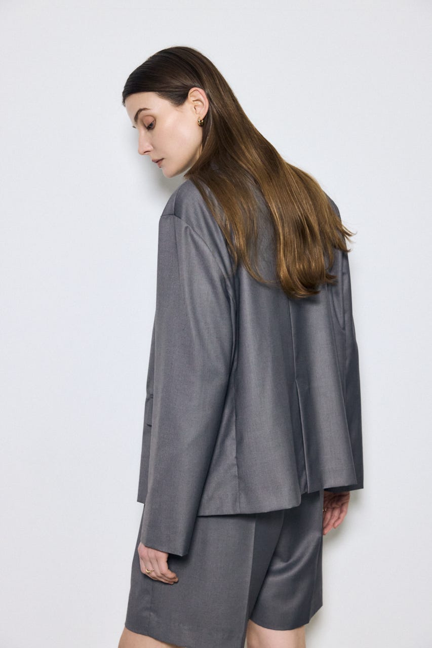 【SS先行アイテム】ルーズテーラードジャケット T.GRY M