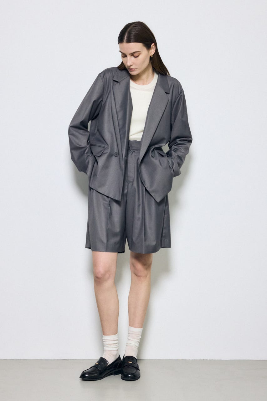 【SS先行アイテム】ルーズテーラードジャケット T.GRY M