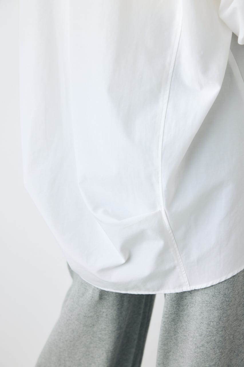 レギュラーカラーオーバーシルエットシャツ O/WHT S