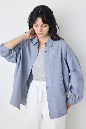 レギュラーカラーオーバーシルエットシャツ