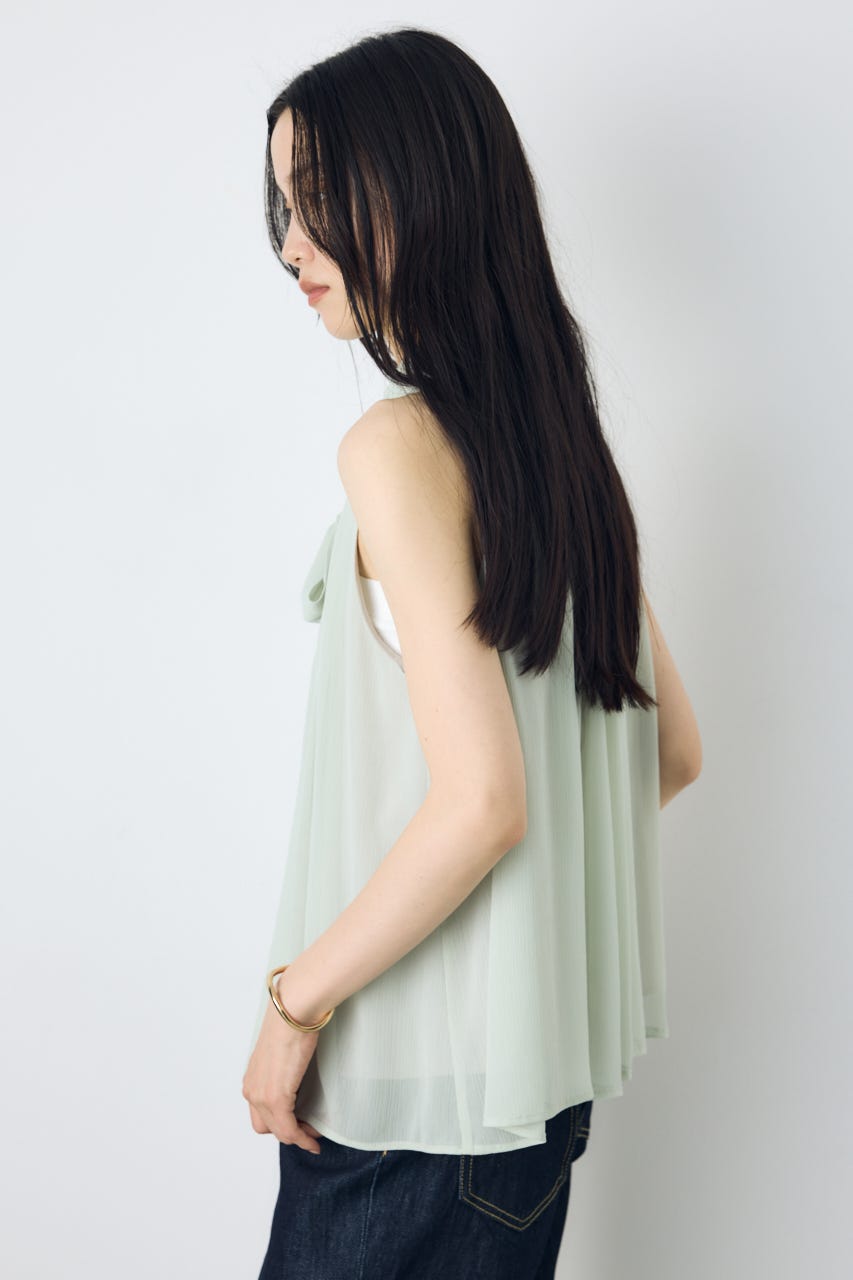 シフォンノースリーブブラウス L/KHA S