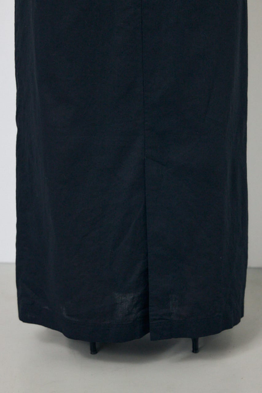 ソフトリネンラップスカート BLK S