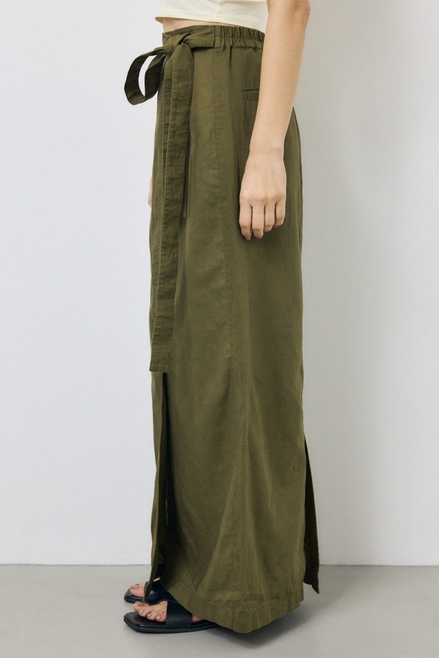 ソフトリネンラップスカート KHA M