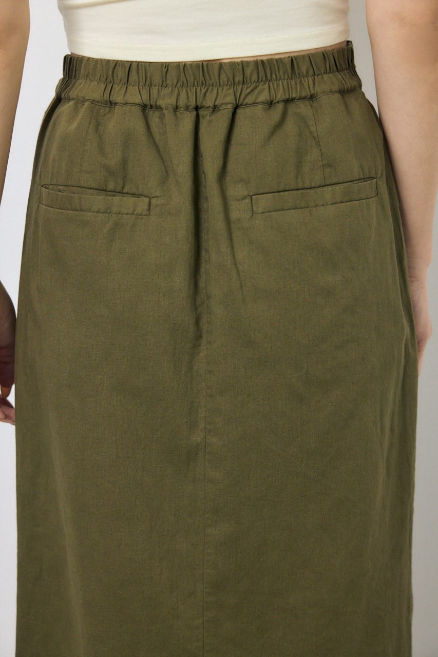 ソフトリネンラップスカート KHA M