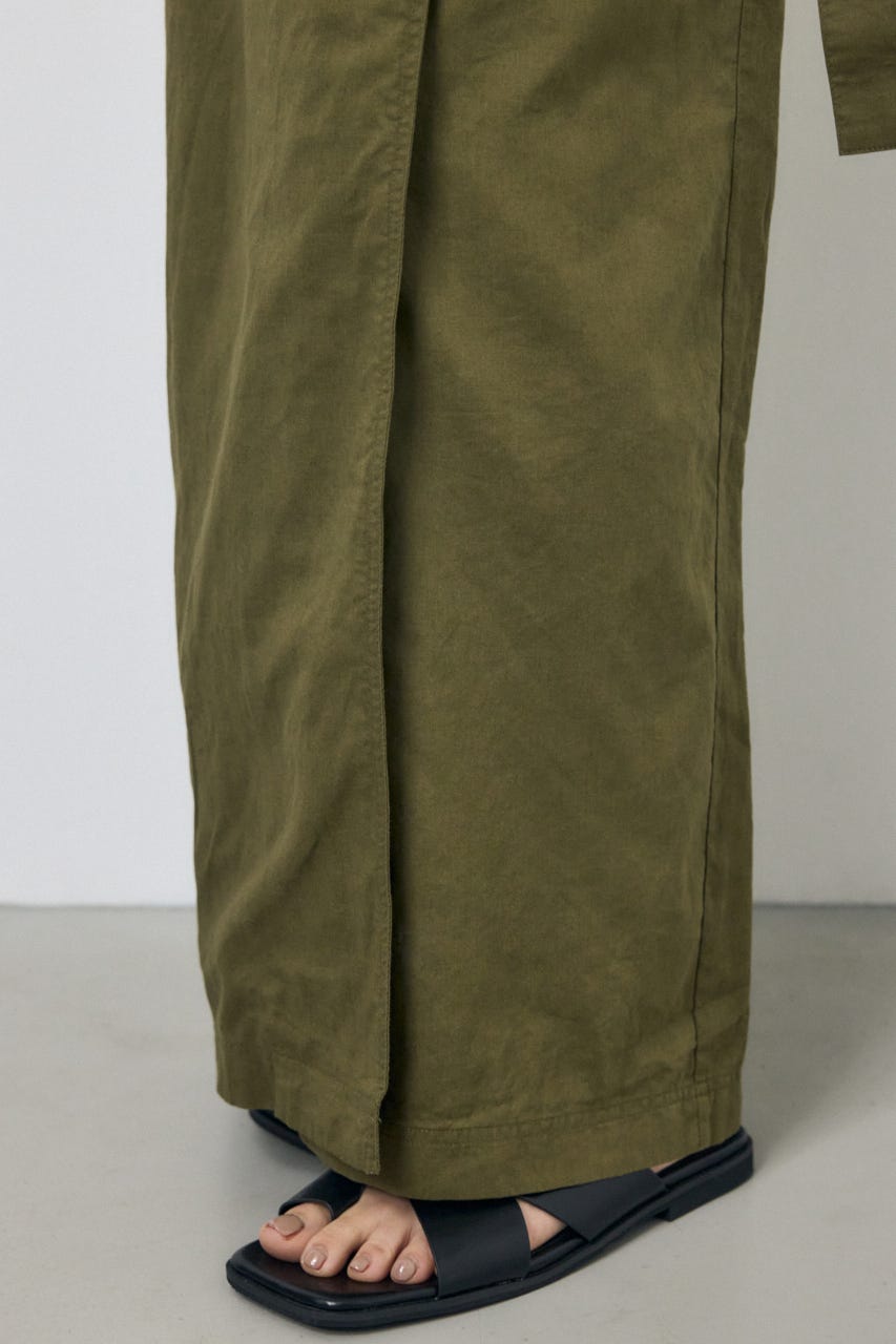 ソフトリネンラップスカート KHA M