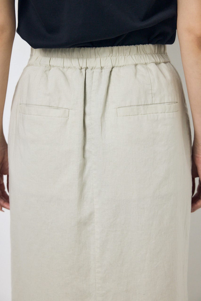 ソフトリネンラップスカート L/BEG S